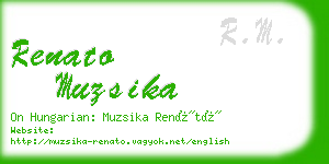 renato muzsika business card